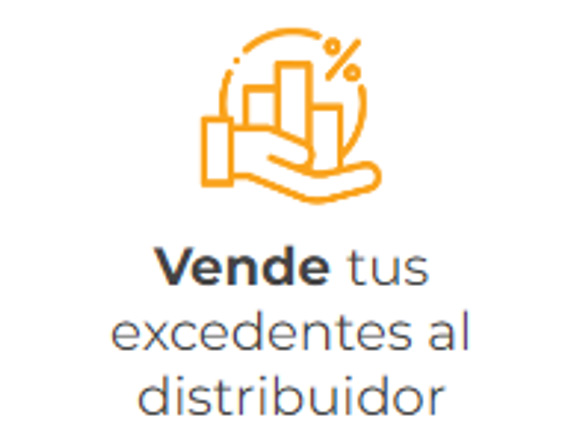 Vende tus excedentes al distribuidor